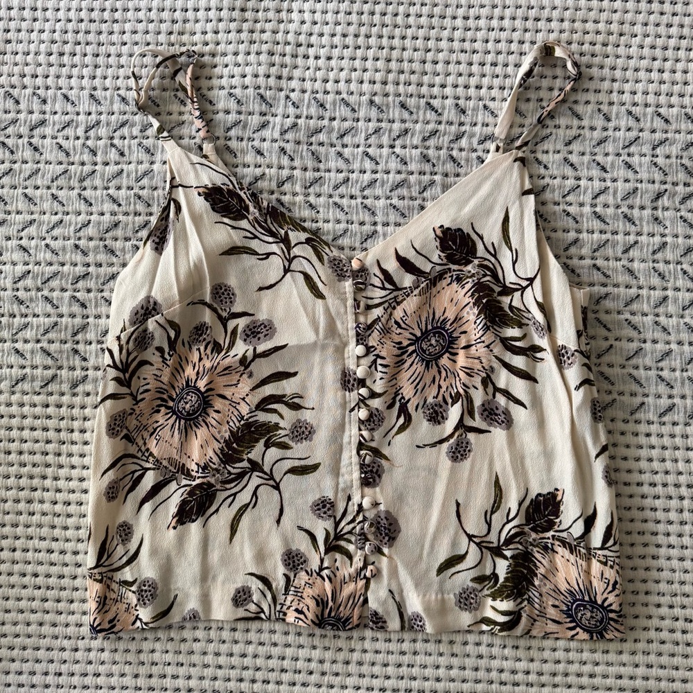 Madewell Cream Floral Camisole Sz 0